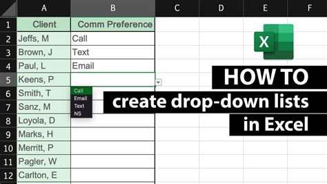 dounlist|Create a Drop Down List in Excel